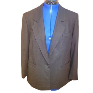 Vintage Pendleton Blazer Women's Size  18 w  Black Virgin Wool Suit Jacket